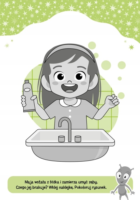 Kosmiczna akademia 3 lat Zadania ćwiczenia dla dzieci łąmigłówki + naklejki