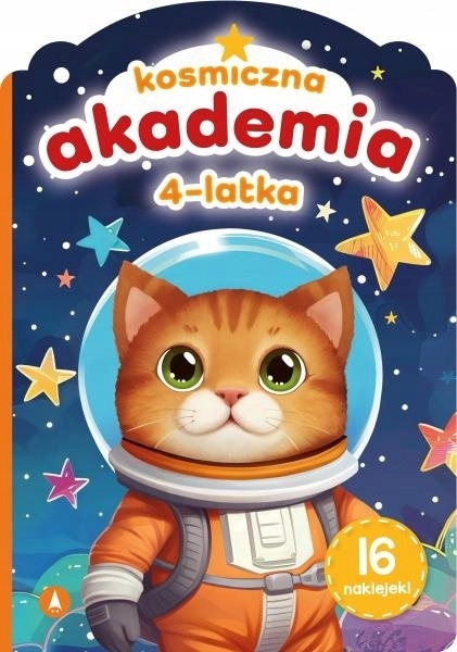Kosmiczna akademia 4 lat Zadania ćwiczenia dla dzieci łąmigłówki + naklejki