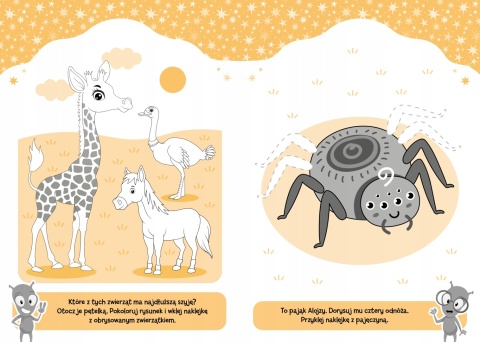 Kosmiczna akademia 4 lat Zadania ćwiczenia dla dzieci łąmigłówki + naklejki