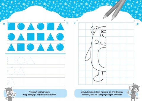 Kosmiczna akademia 5 lat Zadania ćwiczenia dla dzieci łąmigłówki + naklejki