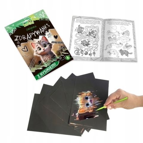 Kotki Zadanka & zdrapywanki Zadania i ćwiczenia dla dzieci zdrapki