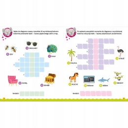 Krzyżówki obrazkowe z wesołym słonikiem Od 6 lat książęczka dla dzieci