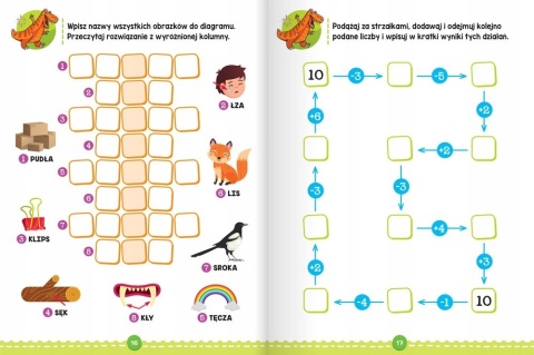 Łamigłówki i krzyżówki. Ciekawe zadania dla przedszkolaków Labirynty 6+