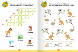 Łamigłówki i krzyżówki Labirynty Kolorowe zadania dla przedszkolaków 5+