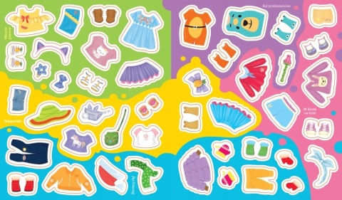 Małe modelki Album z naklejkami Książeczka kreatywna aktywizująca Naklejki