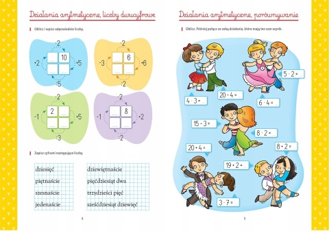 Matematyka ze smokami Klasa 2 Działania łamigłówki komiks książeczka