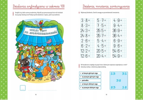 Matematyka ze smokami Klasa 3 Działania łamigłówki komiks książka