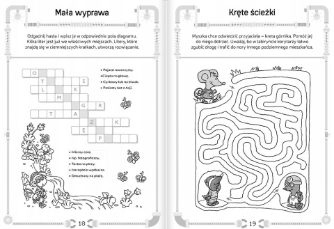 Myślę i rozwiązuję Wielka księga zadań Krzyżówki Łamigłówki Labirynty 6-8