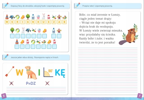 Ortografia na 6 Klasy 1-3 Zadania Książeczka edukacyjnadla dzieci