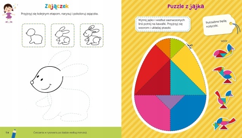 Pierwszy elementarz 5-latka Nauka zabawa wycinanki naklejki piosenki