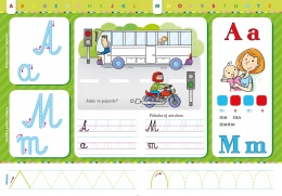 Poznaję i piszę literki Książka przedszkolaka Karty do gry memory w środku