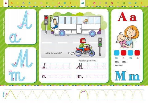 Poznaję i piszę literki Książka przedszkolaka Karty do gry memory w środku