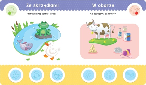 Quiz 2-latka z myszką Zabawa naklejkami i test wiedzy malucha Zadania