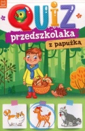 Quiz przedszkolaka z papużką Zadania rebusy dla dzieci książeczka