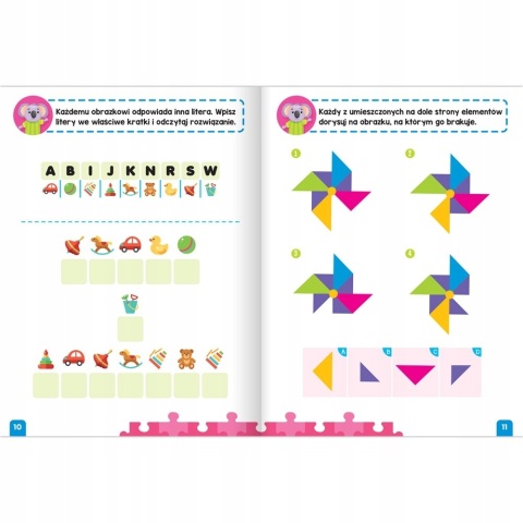 Różowa książeczka bystrego dziecka Łamigłówki dla przedszkolaka od 5 lat