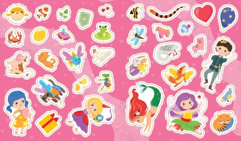 Świat dziewczynek Album z naklejkami Książeczka edukacyjna dla dzieci