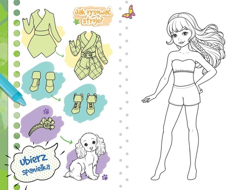 Top modelki i ich pieski Wyklejanka Kolorowanka Książka dla dzieci