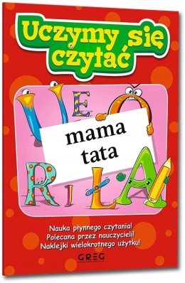 Uczymy się Czytać Książeczka + Naklejki Łamigłówki Rebusy Zadania Czytanki