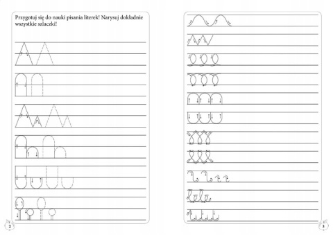 Uczymy się Pisać Książka z Naklejkami Zadania dla Dzieci Nauka Pisania