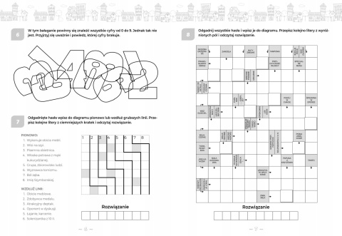 Wielka księga łamigłówek Krzyżówki szyfrogramy zadania logiczne. 8-12 lat