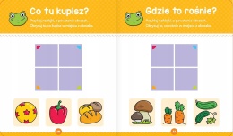 Zabawy malucha z żabką Aktywizująca książeczka z naklejkami puzzlami