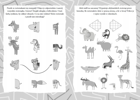 Zwierzaki Zadanka & zdrapywanki Zadania i ćwiczenia dla dzieci zdrapki