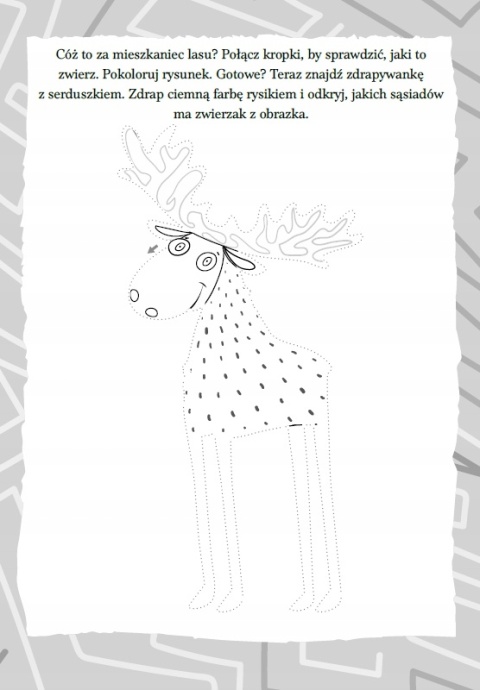 Zwierzęta leśne Zadanka zdrapywanki Zadania i ćwiczenia dla dzieci zdrapki