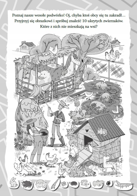 Zwierzęta na wsi Zadanka zdrapywanki Zadania i ćwiczenia dla dzieci zdrapki