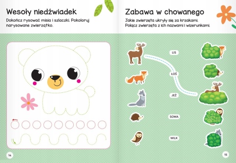 Zwierzęta w lesie. Łamigłówki przedszkolaka, zagadki książki dla dzieci