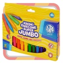 Astra KREDKI ŚWIECOWE SUPER JUMBO 12 kolorów, 14mm grubości, 10cm długości