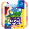 BLOK TECHNICZNY KOLOROWY A3 ASTRA 170G 10 ARKUSZY