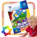 BLOK TECHNICZNY KOLOROWY A3 ASTRA 170G 10 ARKUSZY