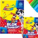 BLOK rysunkowy KOLOROWY A3 80g - 15 arkuszy ASTRA
