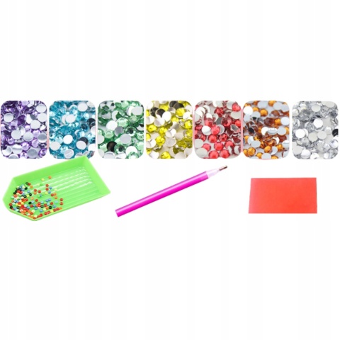 HAFT DIAMENTOWY MALOWANIE DIAMENTAMI MOZAIKA 5D DIY DLA DZIECI