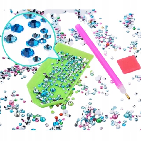 HAFT DIAMENTOWY MALOWANIE DIAMENTAMI MOZAIKA 5D DIY DLA DZIECI