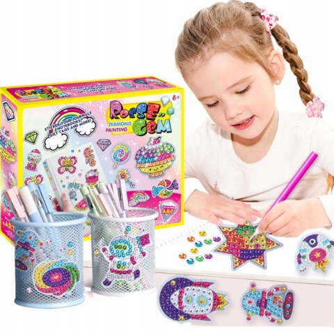 HAFT DIAMENTOWY MALOWANIE DIAMENTAMI MOZAIKA 5D DIY DLA DZIECI