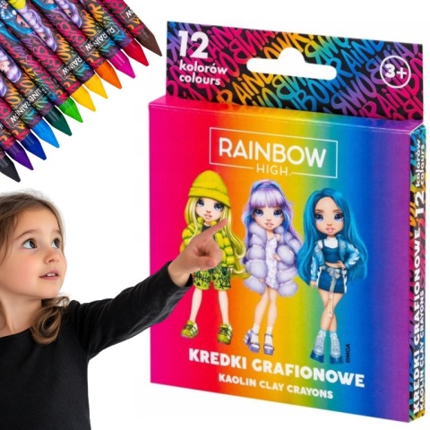 KREDKI GRAFIONOWE 12-KOL RAINBOW HIGH ASTRA
