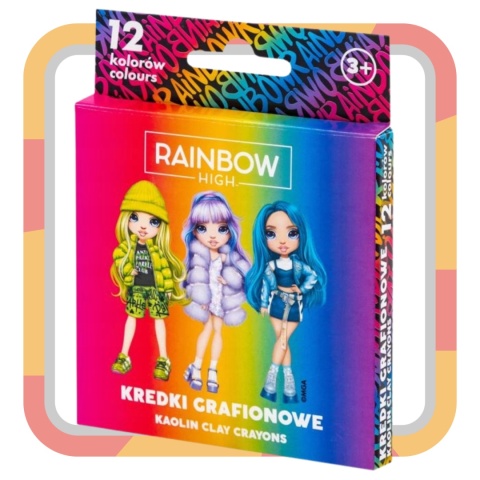 KREDKI GRAFIONOWE 12-KOL RAINBOW HIGH ASTRA
