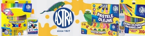 KREDKI OŁÓWKOWE JUMBO DWUSTRONNE TRÓJKĄTNE ASTRA