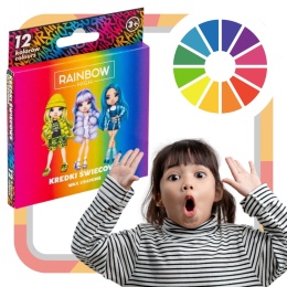KREDKI ŚWIECOWE 12-KOL RAINBOW HIGH ASTRA