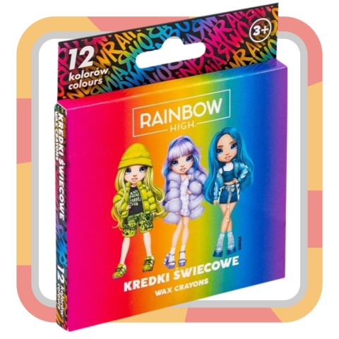 KREDKI ŚWIECOWE 12-KOL RAINBOW HIGH ASTRA