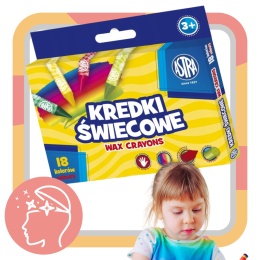 KREDKI ŚWIECOWE 18 KOLORÓW, ASTRA, 1SZT.