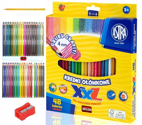 Kredki ołówkowe 48 szt. XXL ASTRA