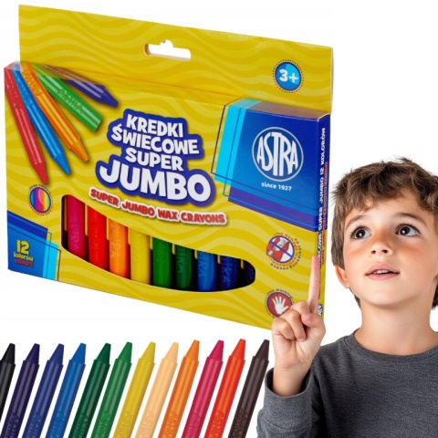 Kredki świecowe Jumbo 8 ASTRA