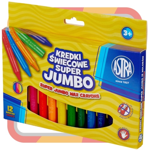 Kredki świecowe Jumbo 8 ASTRA