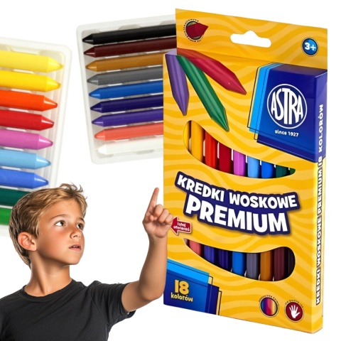 Kredki woskowe 18 ASTRA