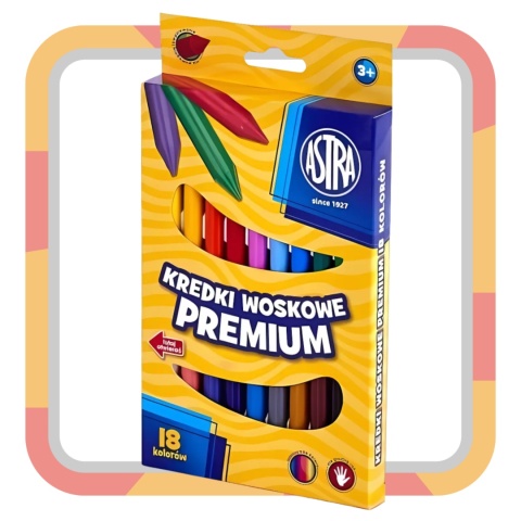 Kredki woskowe 18 ASTRA