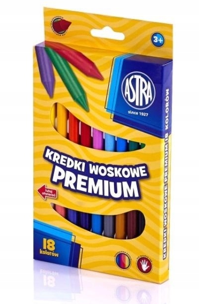 Kredki woskowe 18 ASTRA
