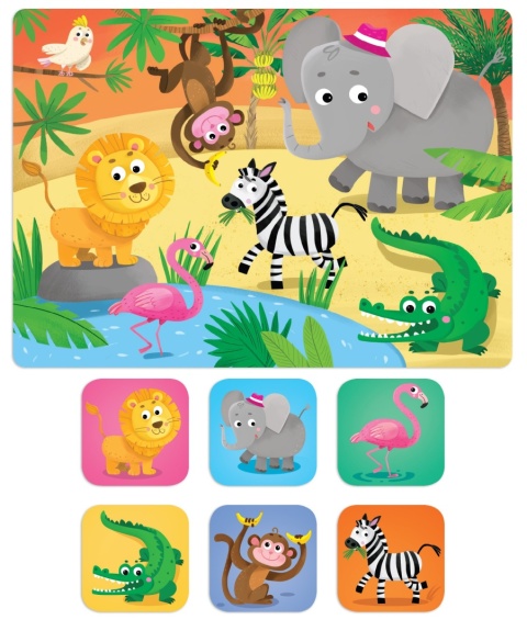 Lotto Poznaję zwierzątka Mały miś to lubi! Gra + książeczka 3+ Kolorowanka