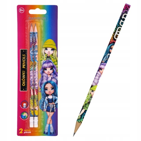 Ołówek z gumką Rainbow High Astra HB 2 szt.
